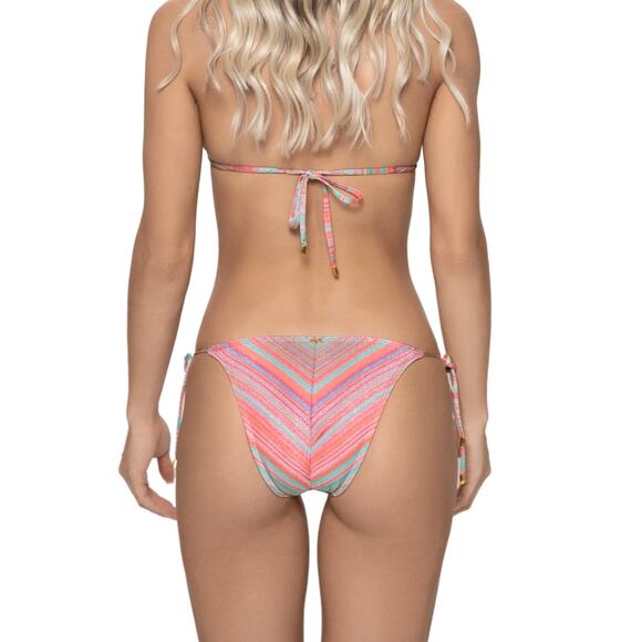 Pq Newport Stripe Tie Teeny Bikini Bottom Small NWT NEW - Picture 3 of 7